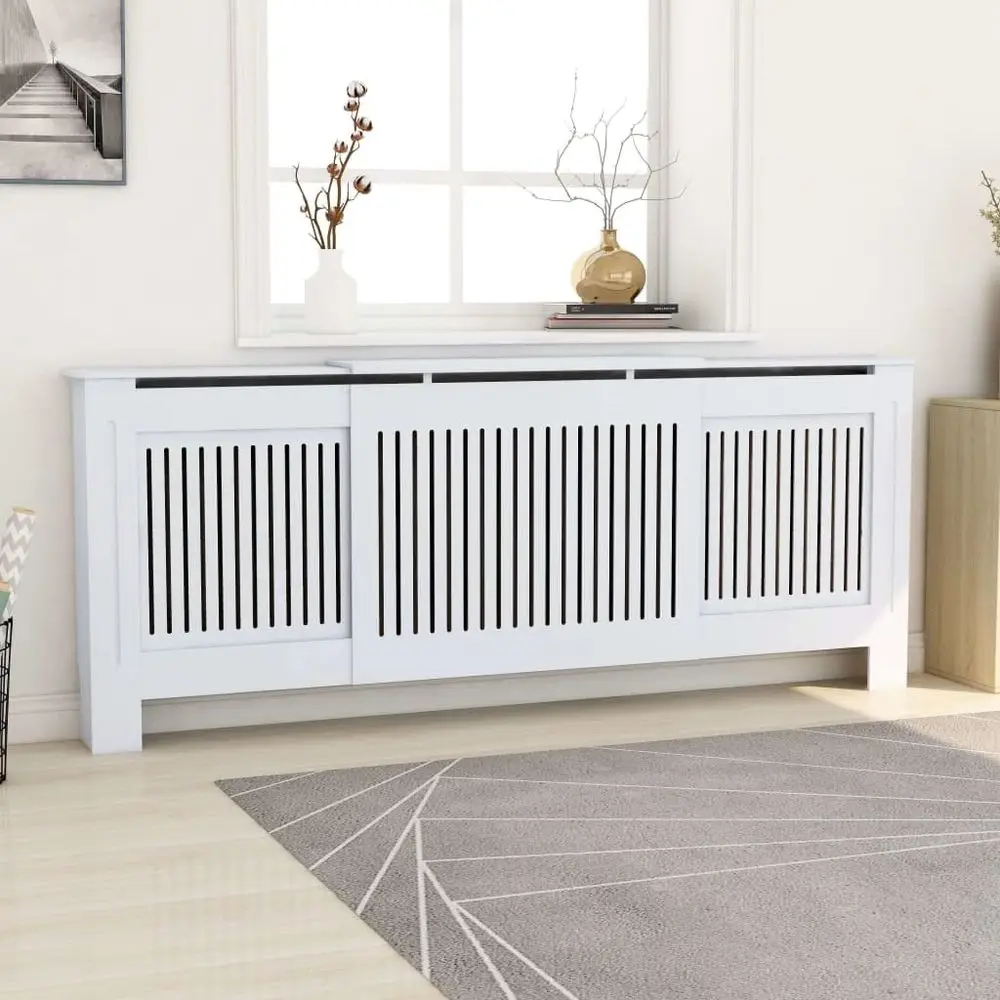

Radiator Cover with Vertical Desgin, Heater Cover Cabinet Shelf Household Appliance Heating Accessories, Living Room Furniture