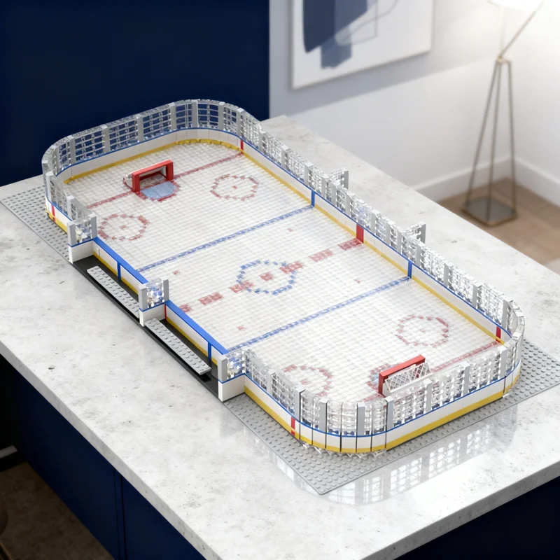 

3332pcs MOC Ice Rink Sports Hockey Model Building Blocks Creative DIY Gift Display Decor Assemble Premium Adult Kids Desk Home