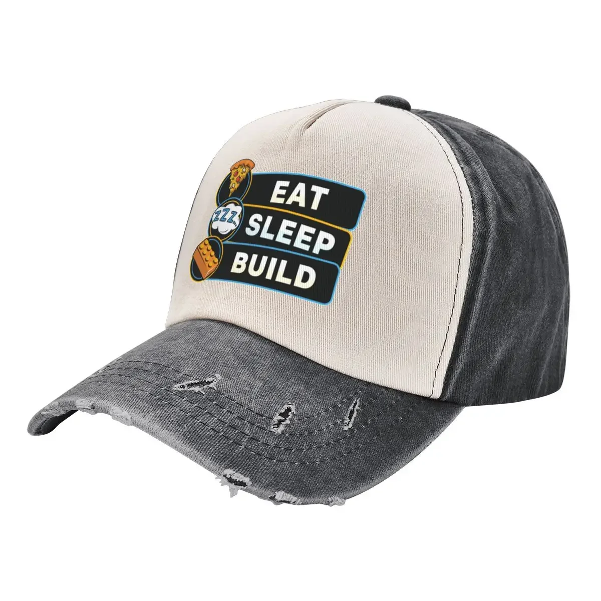 Eat Sleep Build Baseball Cap Thermal Visor New In The Hat Man Women's