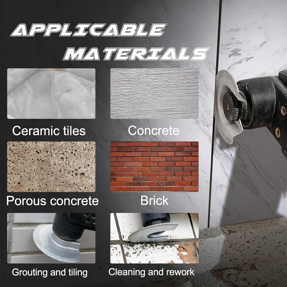 XCAN 1pc Diamond Semi Circle Saw Blade Segment Swing Multi-tool Oscillating Blade Mortar Cutting Tools for Grout Removal