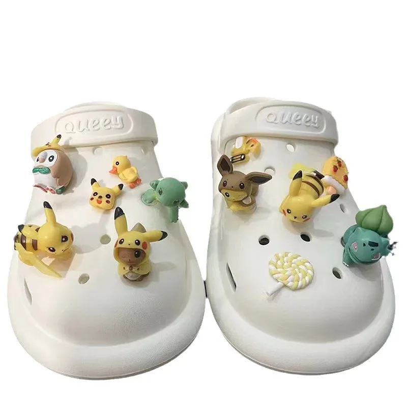Hot 3D Yellow Electric Mascot Pikachu PVC Shoe Charms For Clogs Popular Anime Figure Premium Clog Decor Trend Gift Easy Install
