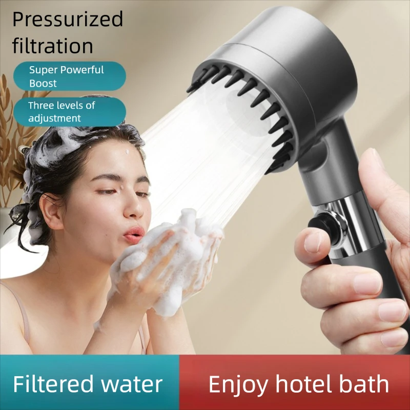 

Wear Spray Shower Shower Nozzle Household Bathroom Handheld Strong Filter Purification Pressurized Hose Set Bathroom Accessories