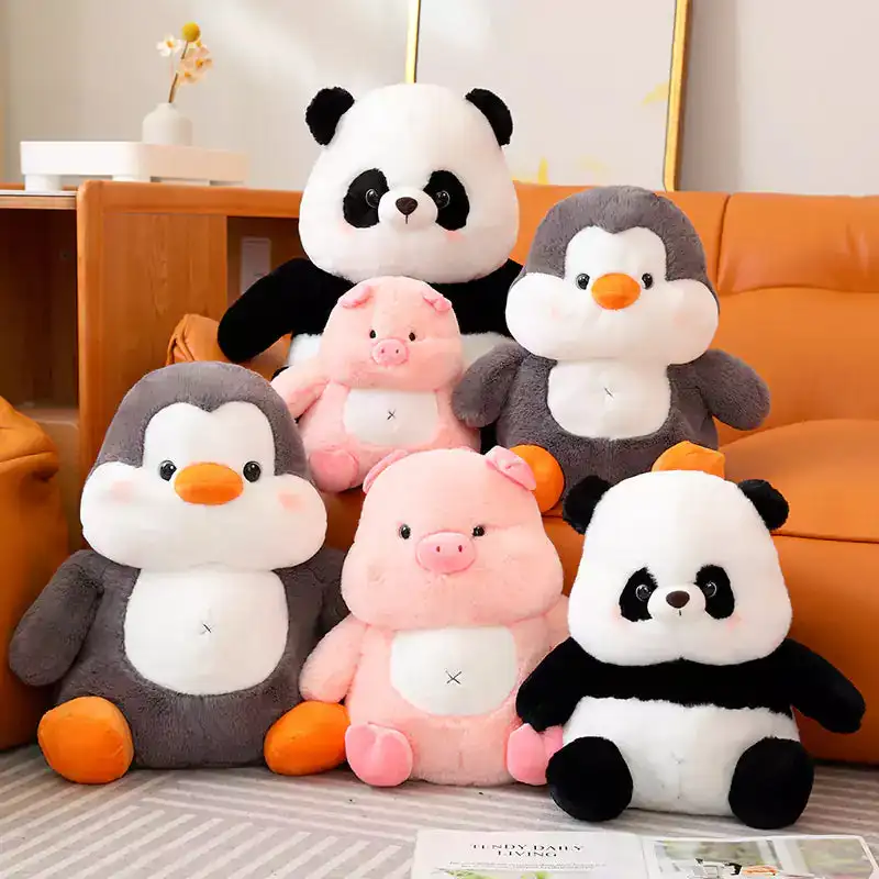 Plush Stuffed Animal Panda Cute Chubby Doll Birthday Gift for Kids Dookilive