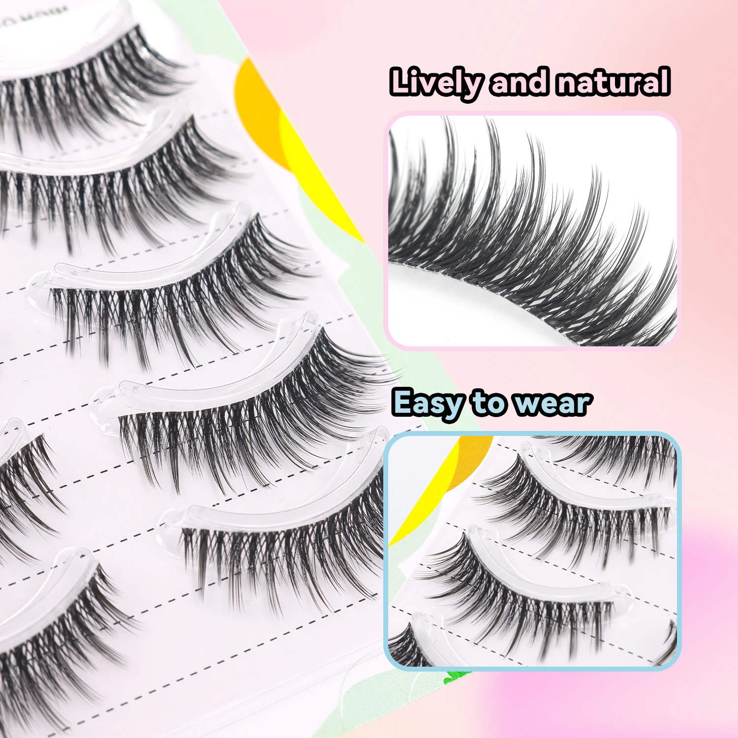 5ペア タイ風つけまつげ つけまつげ リトルデビル 厚めミックスブラッドセンセーション フォトジェニックつけまつげ