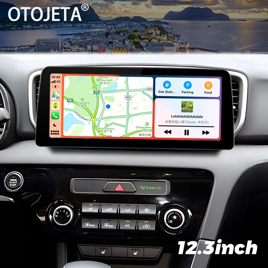 12.3inch Wide Screen Android 14 Car Video Player 2Din Radio Stereo For KIA Sportage R 2019 2020 GPS Multimedia Carplay Head Unit