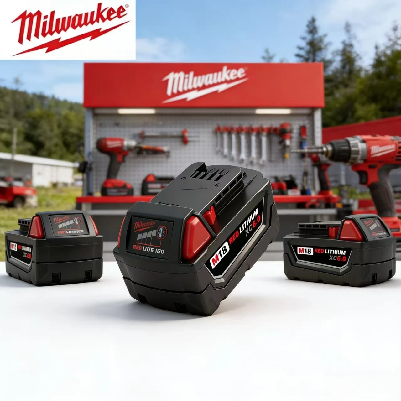 

Milwaukee M18 6Ah Li-ion Battery, Reliable Performance, Overcharge Protection, Suitable for Professional & Home DIY Power Tools