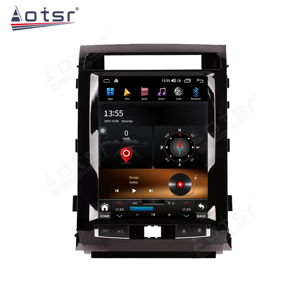 Android 12 Qualcomm 665 Car Radio For Toyota Land Cruiser LC200 2008 2009 2010 2011 2012 2013 2014 2015 SIM GPS Stereo Head Unit