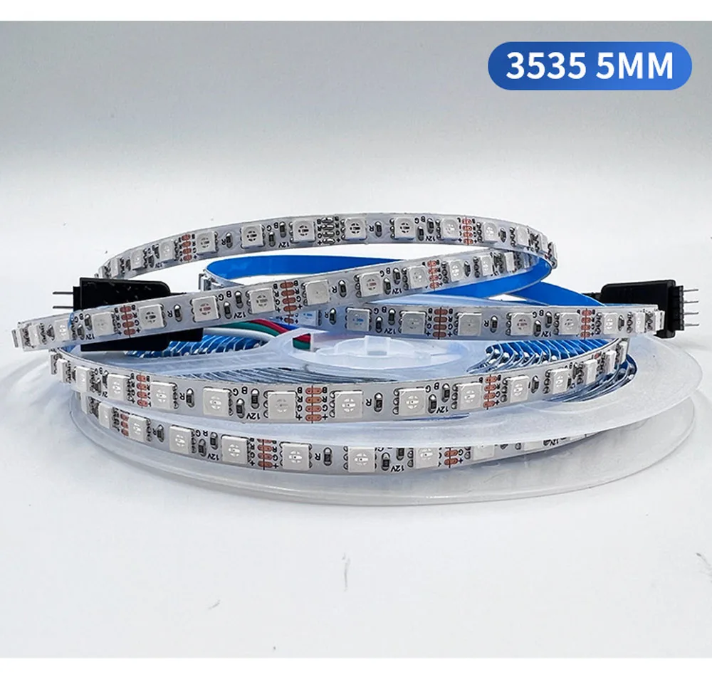 

50M 12v 24v Narrow 5mm 8mm 10mm 5050 RGB 3535 RGB LED Strip 120 leds/m Colorful Flexible Tape KTV Bar Atmosphere Car Holiday