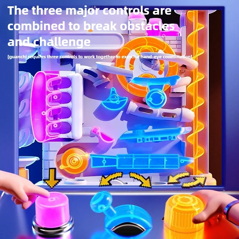 Labirinto per bambini Palla Livello di avventura Gioco Giocattolo Palline rotanti multistrato Allenamento del pensiero Giocattoli puzzle sensoriali interattivi per bambini