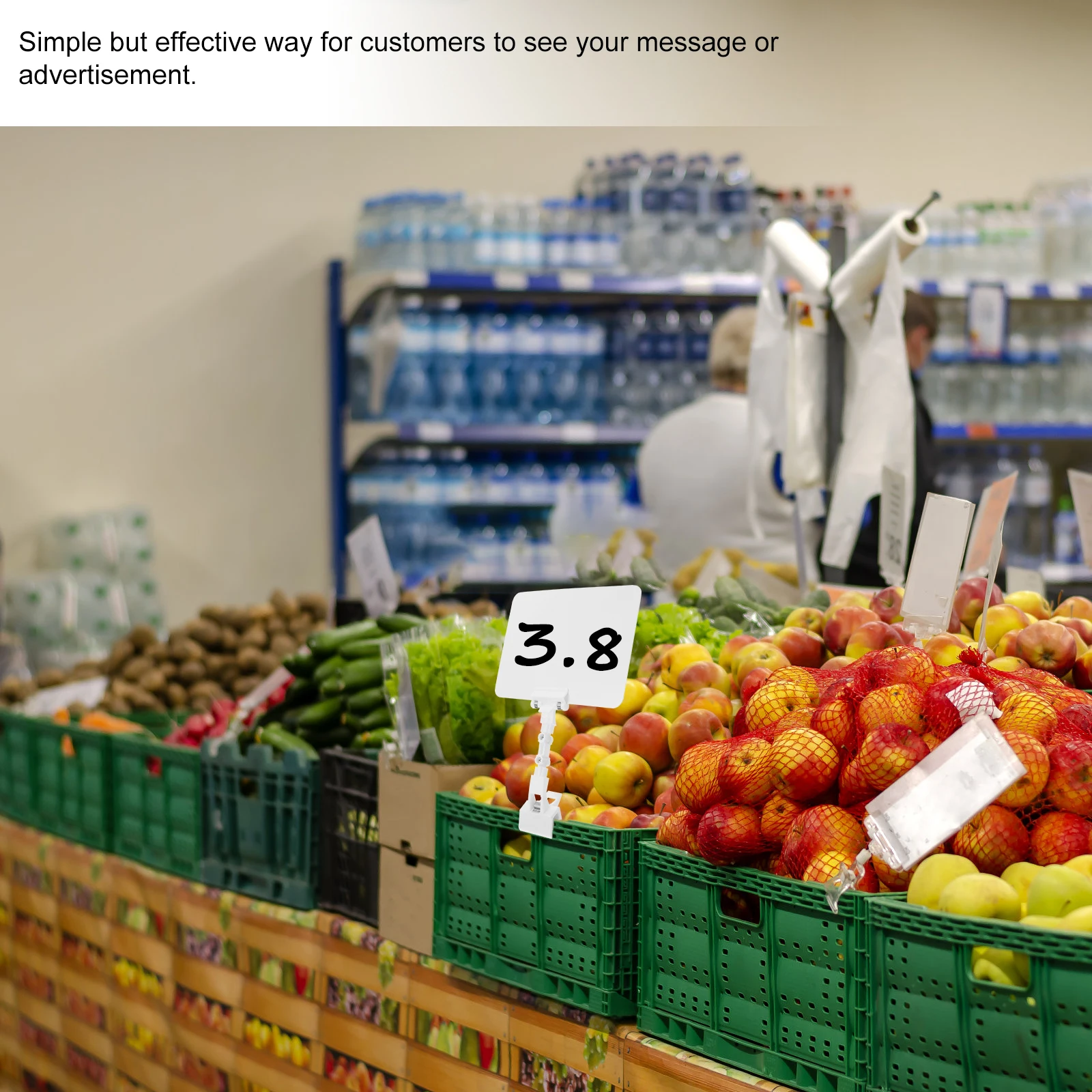 

Reusable Erasable Price Tag Holder Fruits Vegetables Supermarket Display Stand Advertising Label Rack Lightweight