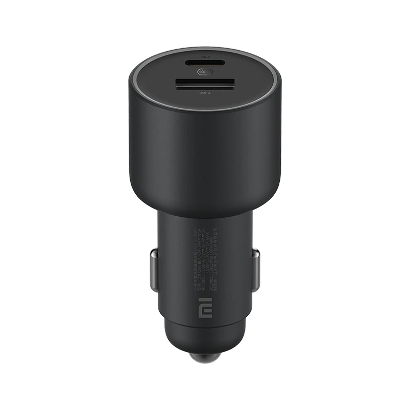 Xiaomi Mi Car Charger 100W  MAX 1A1C Fast Charging Dual-port USB-A USB-C Smart Device Fully Compatible With Light Effect Display