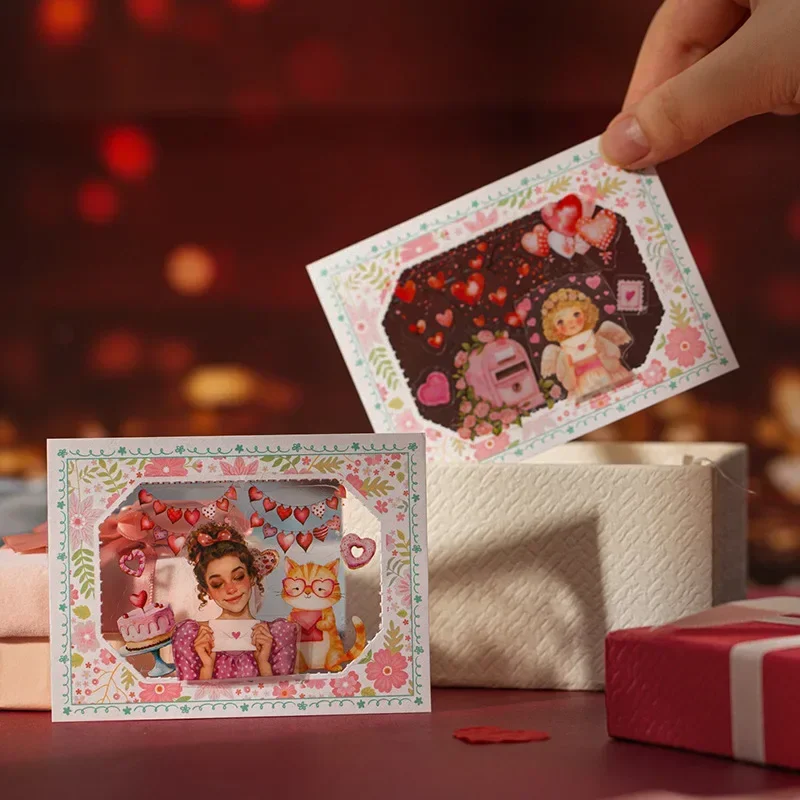 

1Roll Stickers Adhesives Scrapbook PET Tape Romantic Cloister Supplies Character Life Handbook Collage Base Fasteners 50mm*2m