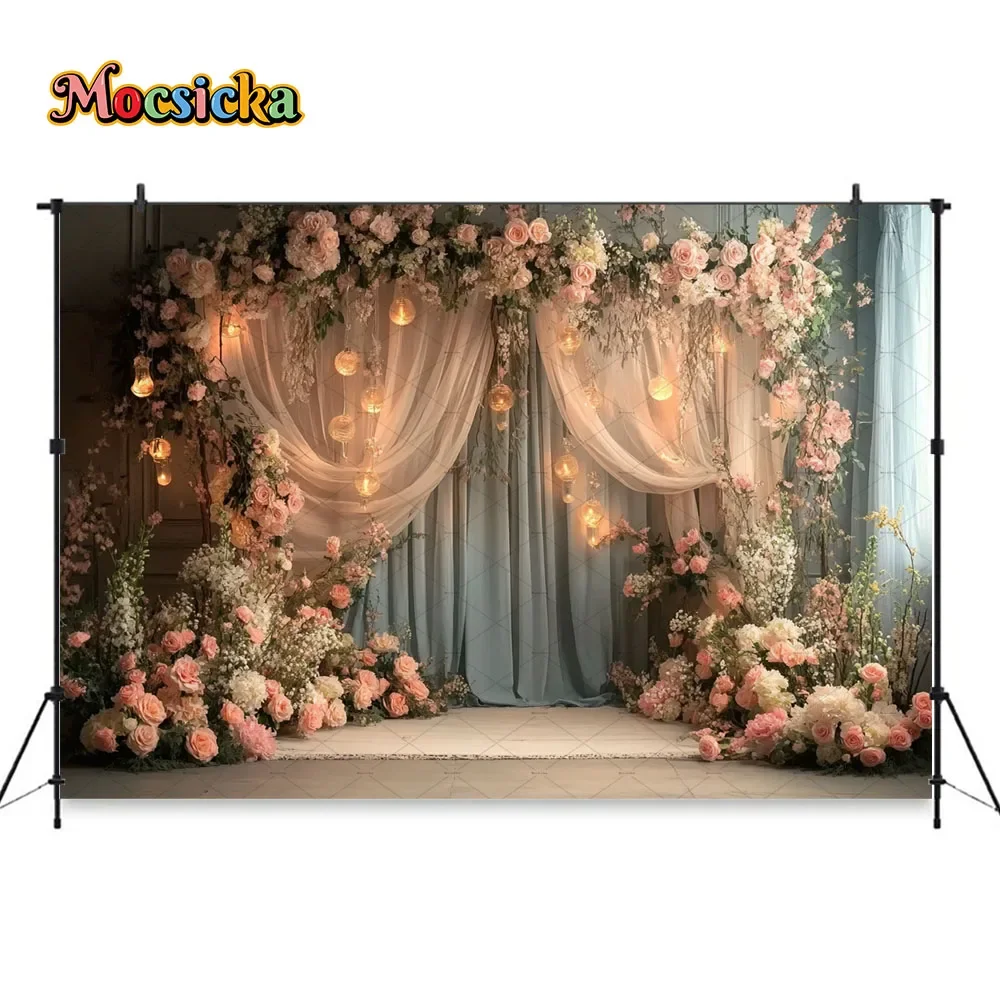 Mocsicka الزفاف ليلة التصوير خلفية زهرة بريق الستار خلفية فتاة عيد ميلاد الأمومة الفن استوديو الصور فوتوكول