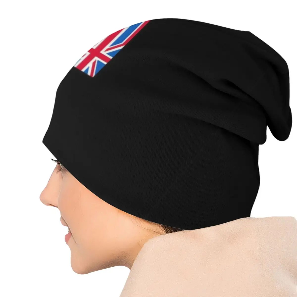 Minimalist Union Jack UK Skullies Beanies Caps Hip Hop Winter Warm Knitted Hat Unisex United Kingdom British Flag Bonnet Hats