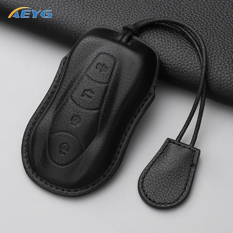 Geely Car leather Key Case Cover Shell Fob For Geely Atlas Pro Boyue Tugella Azkarra FY11 Emgrand GS X6 SUV EC7 Accessories