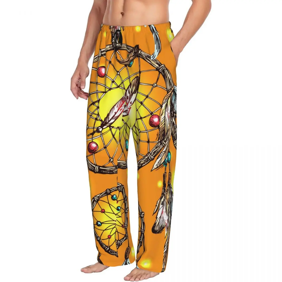 Mens Pajamas Pyjamas Pants Beautiful Boho Dreamcatcher Lounge Pants Sleep Bottoms