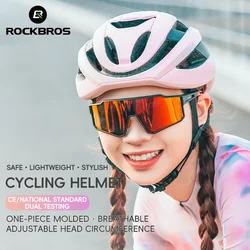 ROCKBROS casco de ciclismo ultraligero aerodinámico casco ajustable moldeado integralmente para mujer casco de bicicleta de carretera MTB