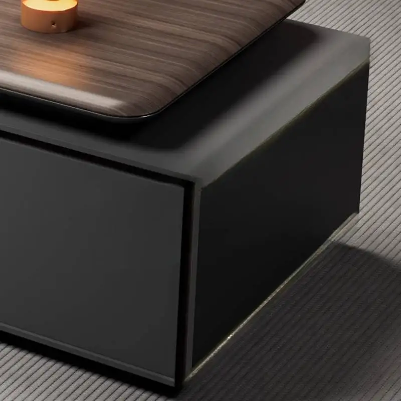 مكتب تنفيذي خشبي أسود، تصميم رخيص، مكتب كمبيوتر كبير وحديث، طاولة محطة عمل Scrivania قابلة للتعديل #6