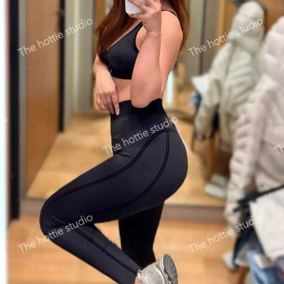 

al Yoga Sports Set Bra with Padding High Quality Flocking Skin Friendly Comfortable Elastic Vest Pants Pilates Shape 2 Piece Set