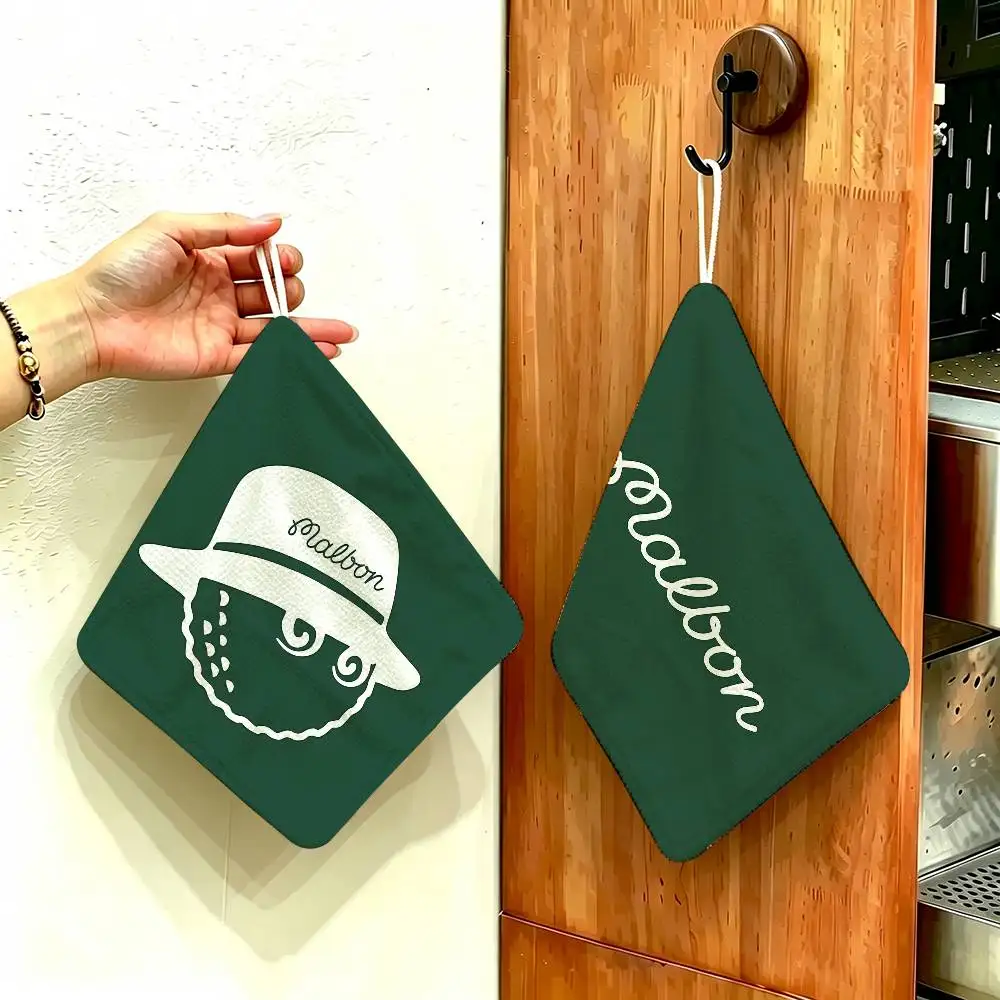 M-MalbonGolfS Sport Brand Hanging Kitchen Towel, Polyester Cotton Material, Wear Resistant Hand Wiping Towel for Home