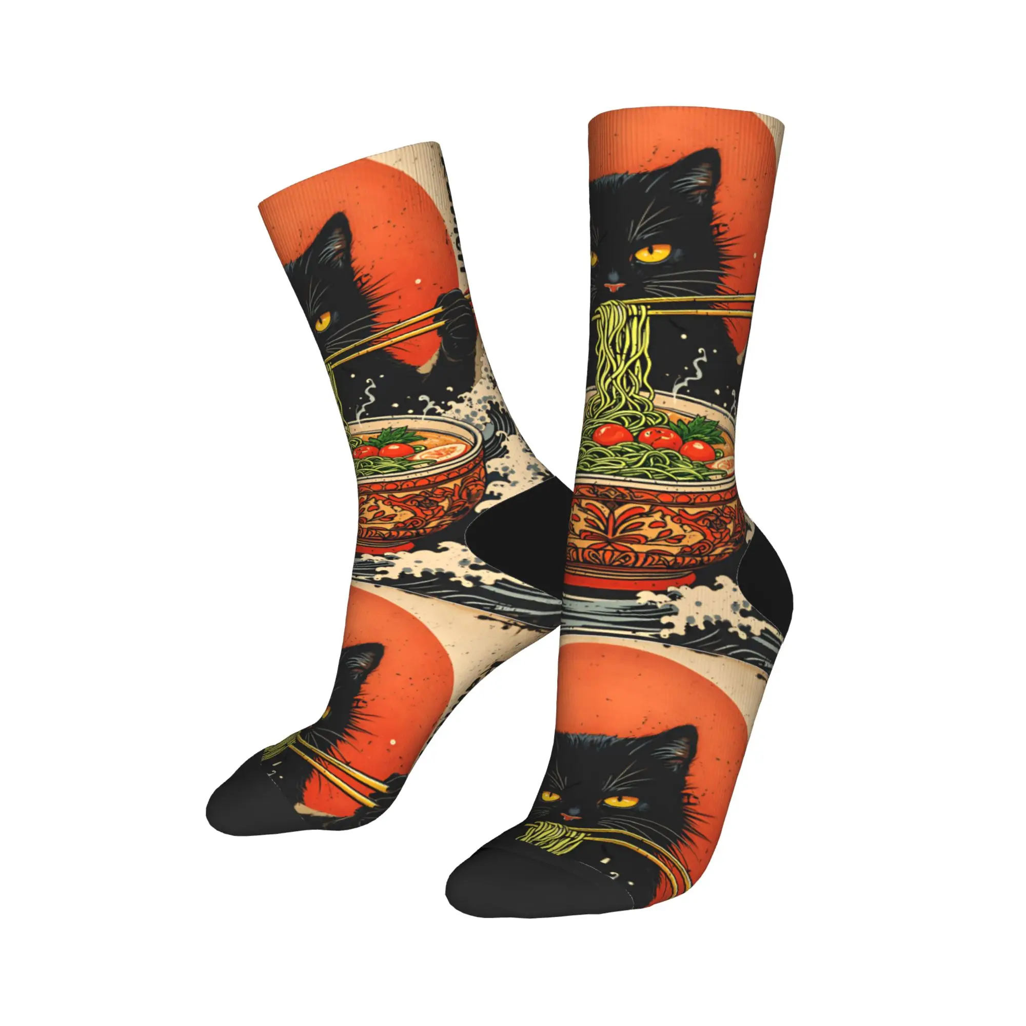 ถุงเท้าลายการ์ตูนแมวแอนิเมะน่ารัก สไตล์ญี่ปุ่น ถุงเท้าแฟชั่น ถุงเท้าคู่รัก ถุงเท้านุ่มอุ่นสำหรับฤดูหนาว ถุงเท้าลายกราฟิกกันลื่นสำหรับปีนเขา ของขวัญ