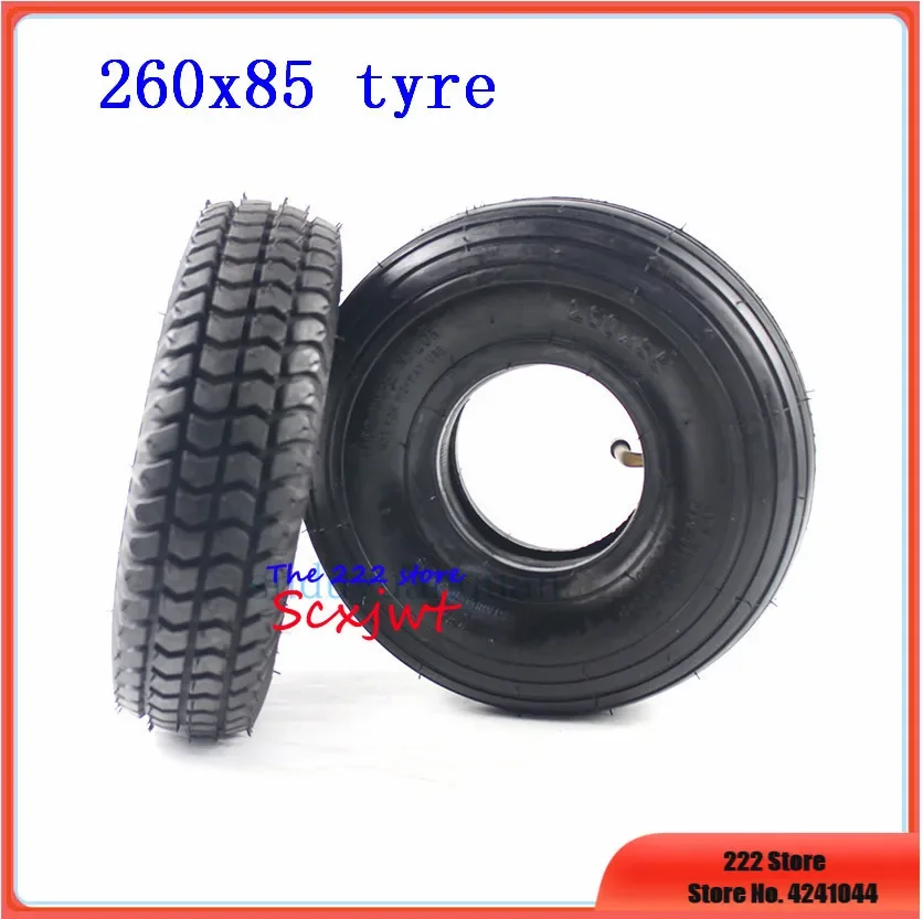 260x85 Tire and Tube Set fits for Knobby Scooter, ATV  Go Kart Electric scooter wheel 10