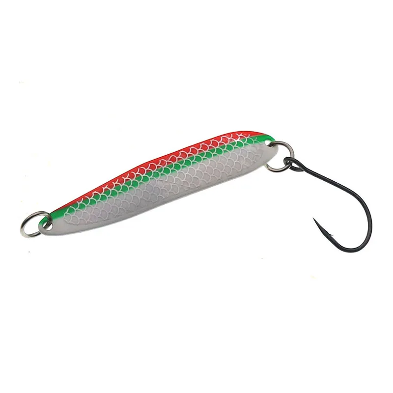 Luminous Metal Spoon 13g Hard Baits Spinner Bait Fishing Spoons Lure With Single Hook Jigging Fishing Lures