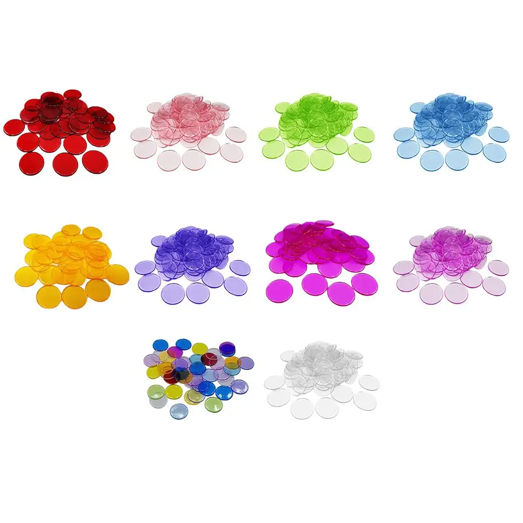 

Professional Plastic Poker Chips 100pcs Durable Token Set for Cash Games Family Board and Casino