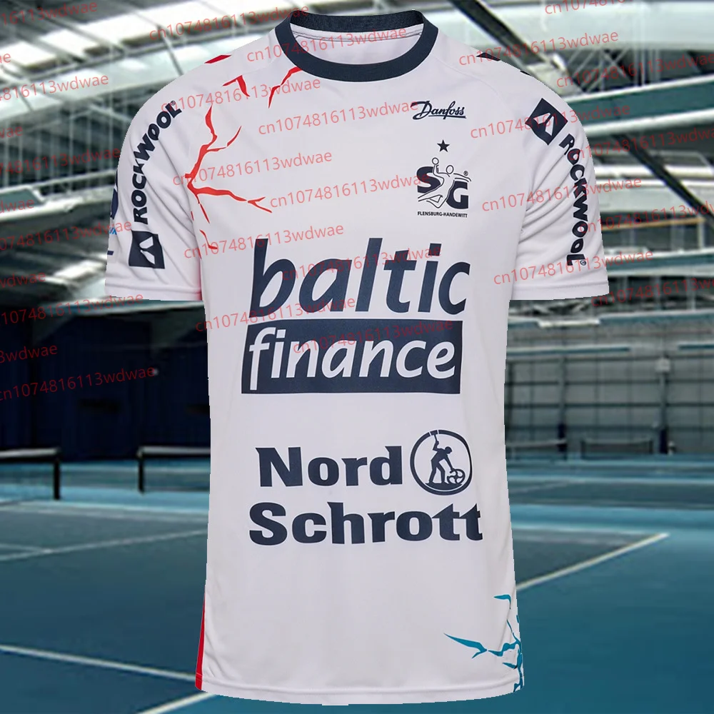 تي شيرت للرجال ألمانيا SG Flensburg-Handewitt قميص كرة اليد الشباب طفل ملابس رياضية التدريب موحدة تنفس كرة اليد جيرسي