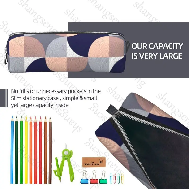 Polka point Polka dots Leather Zipper Pencil Box Multifunctional Stationery Storage Bag Student Study Supplies Gift