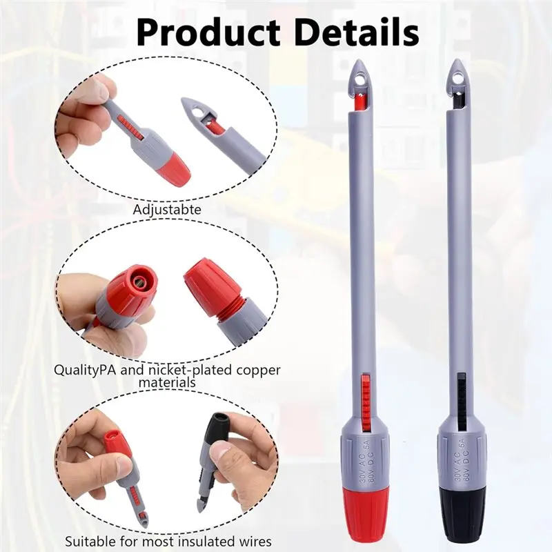 Obrázek 5: Shgo-4pcs drát piercing sonda, izolace piercing klip sada pro multimetr elektrické napětí testování detekovat auto obvodový 4mm