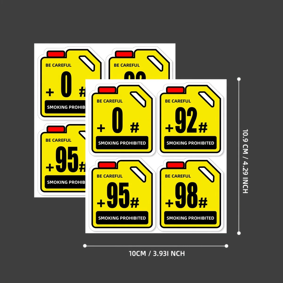 Fuel Octane Number Sticker Set 90 92 95 98 Gas Rating Vinyl Decal Waterproof Motorcycle Tank Car Fuel Cap Decor