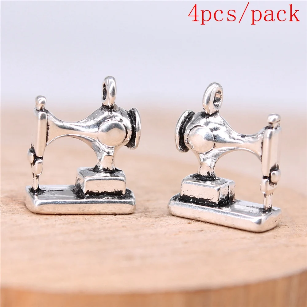 3D Sewing Machine Charms For Jewelry Making DIY Pendants For Gift Bulk