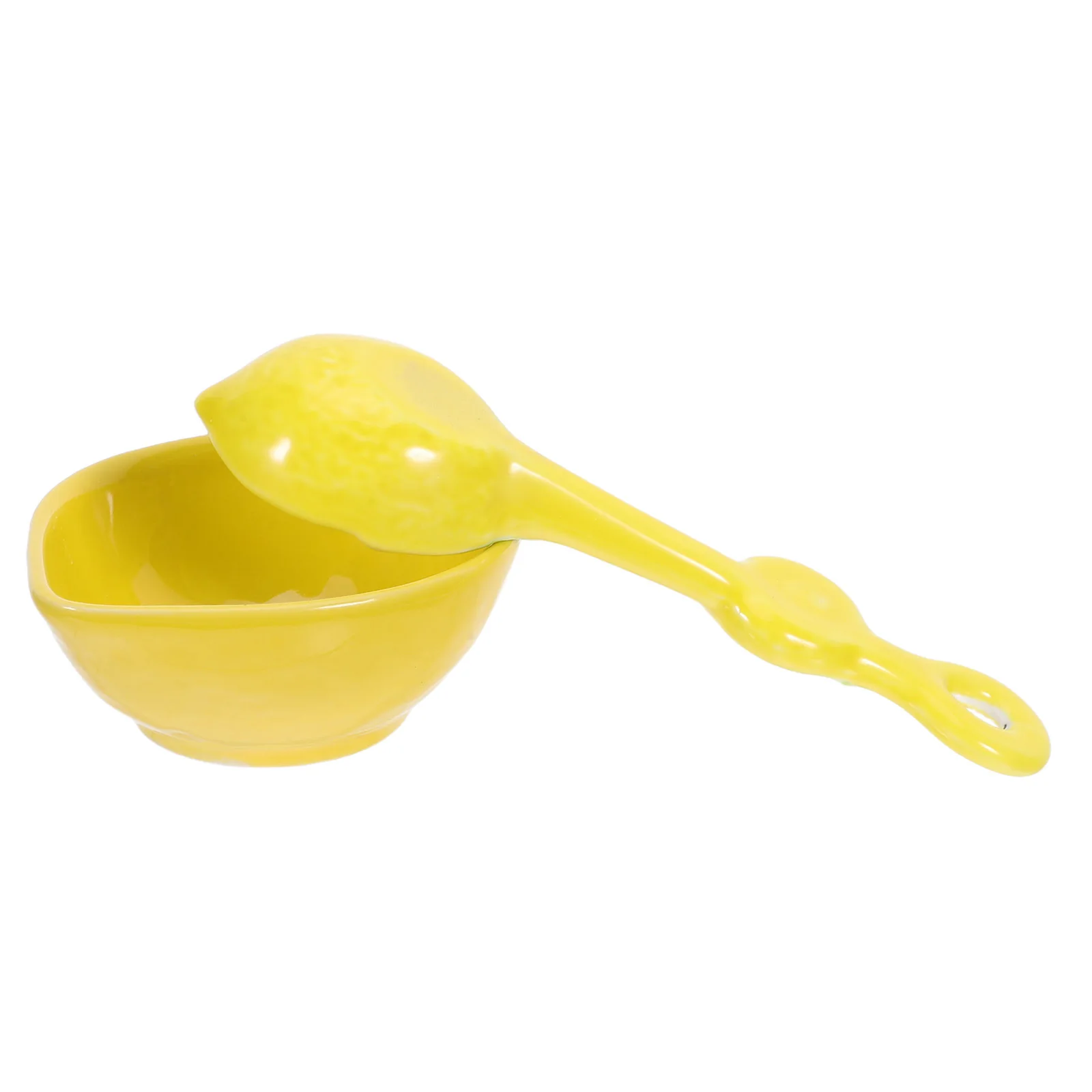 

2Pcs Ceramic Lemon Shape Bowls Appetizer Plates Decorative Snack Serving Dishes Seasoning Dip Sauce Trays Dessert Bowl