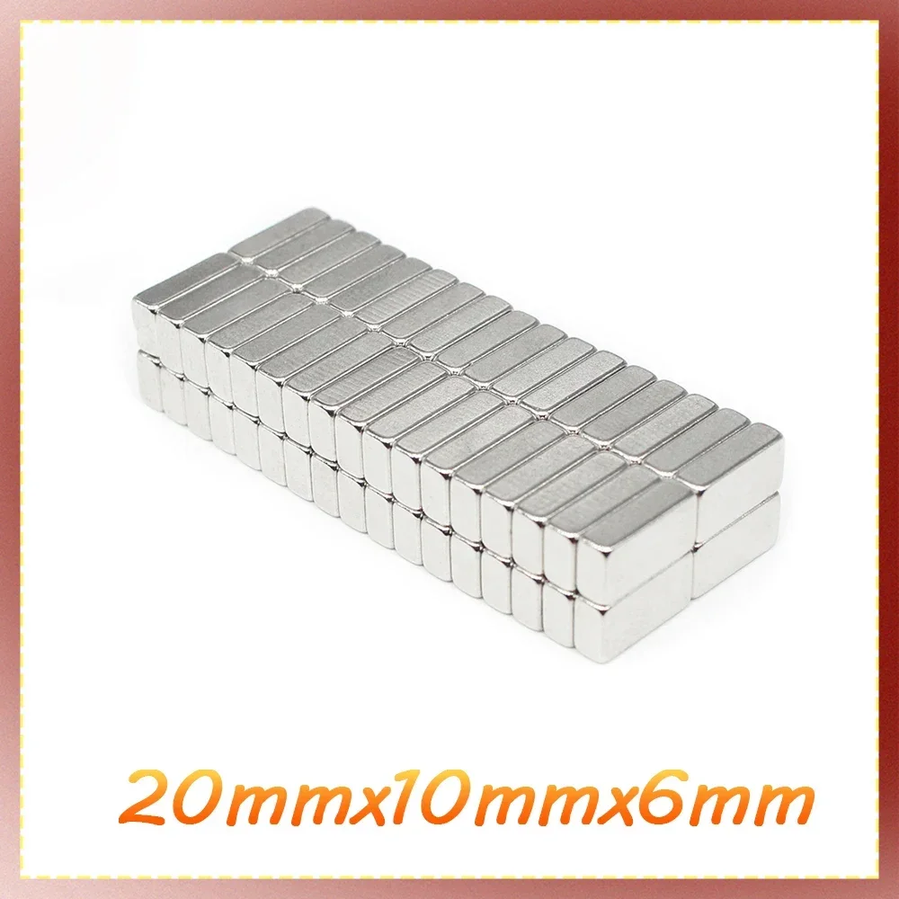 

2/5/10/15/20/30PCS 20x10x6 Quadrate Rare Earth Neodymium Magnet 20x10x6mm Block Strong Powerful Magnets 20*10*6 Permanent Magnet