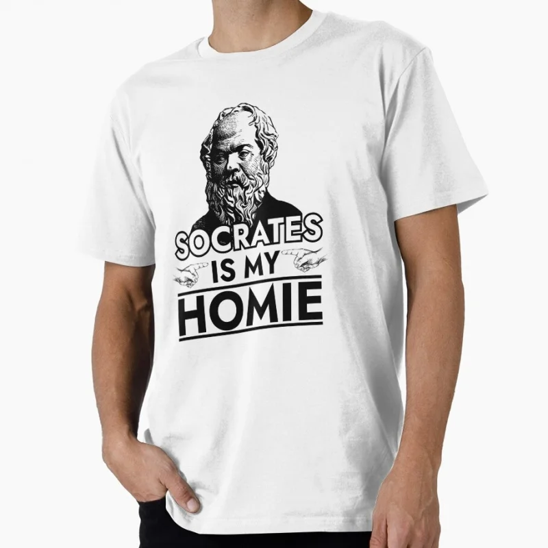 

Socrates Is My Homie Philosophy Stoicism Gift t shirt Funny Stoic Philosophy Graphic Clothes Short Sleeve All size Tops S-6XL