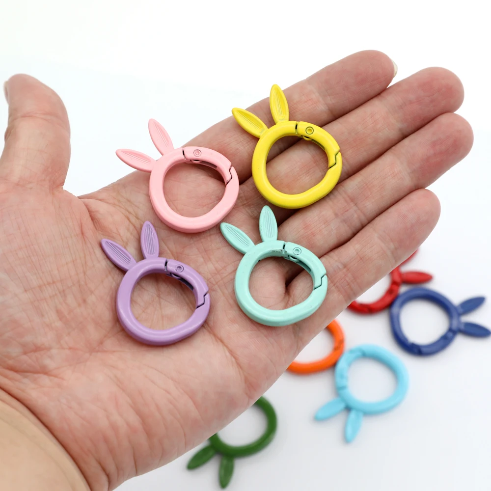5pcs Cute Lobster Clasp Key Ring Trigger Clips Buckles Spring Buckle Snap Hook Hooks Split For Diy Keychain Accessories