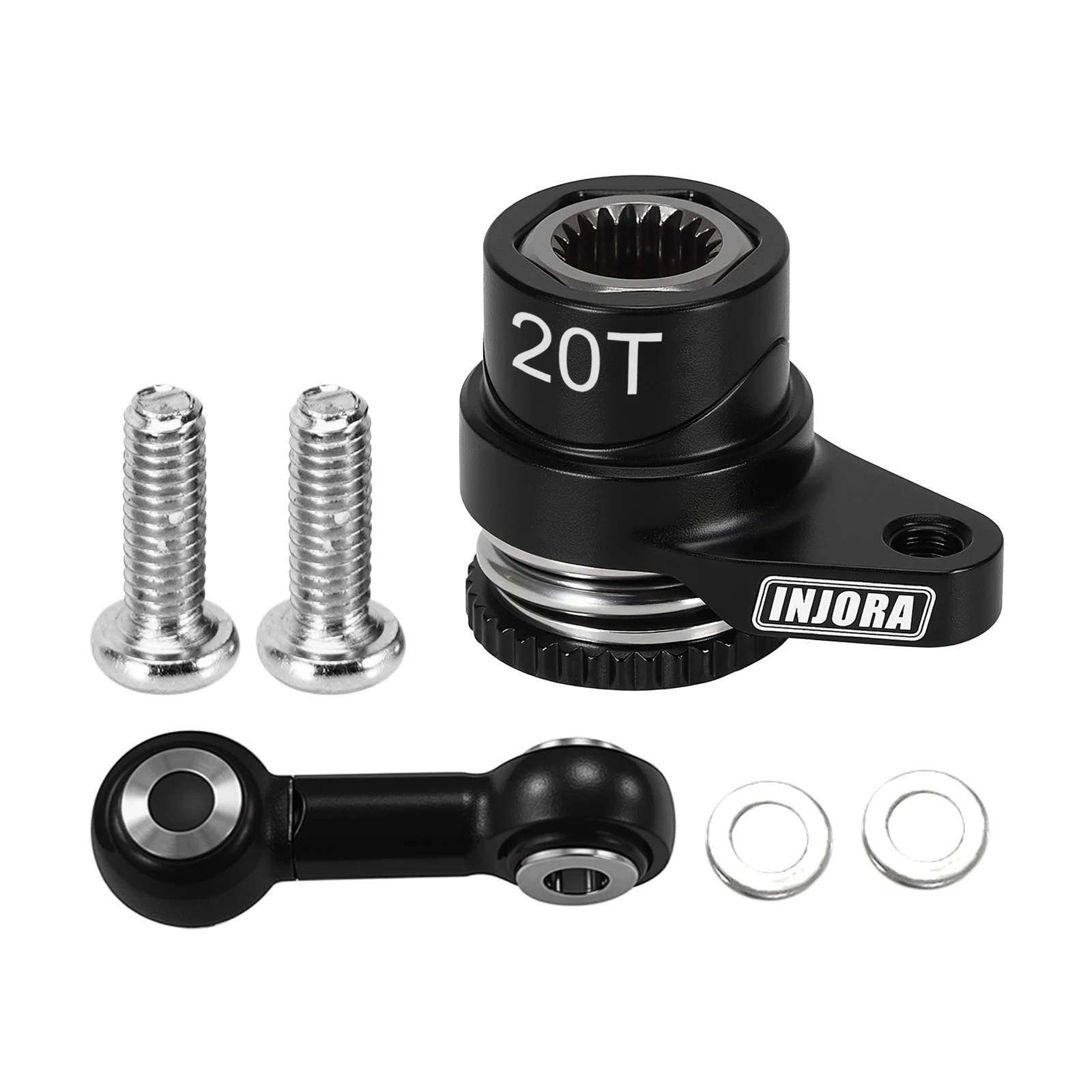 INJORA Aluminium Servo Saver Set voor ARRMA MOJAVE GRANITE GROM TYPHON GROM 1/12 Losi Nascar (20T)