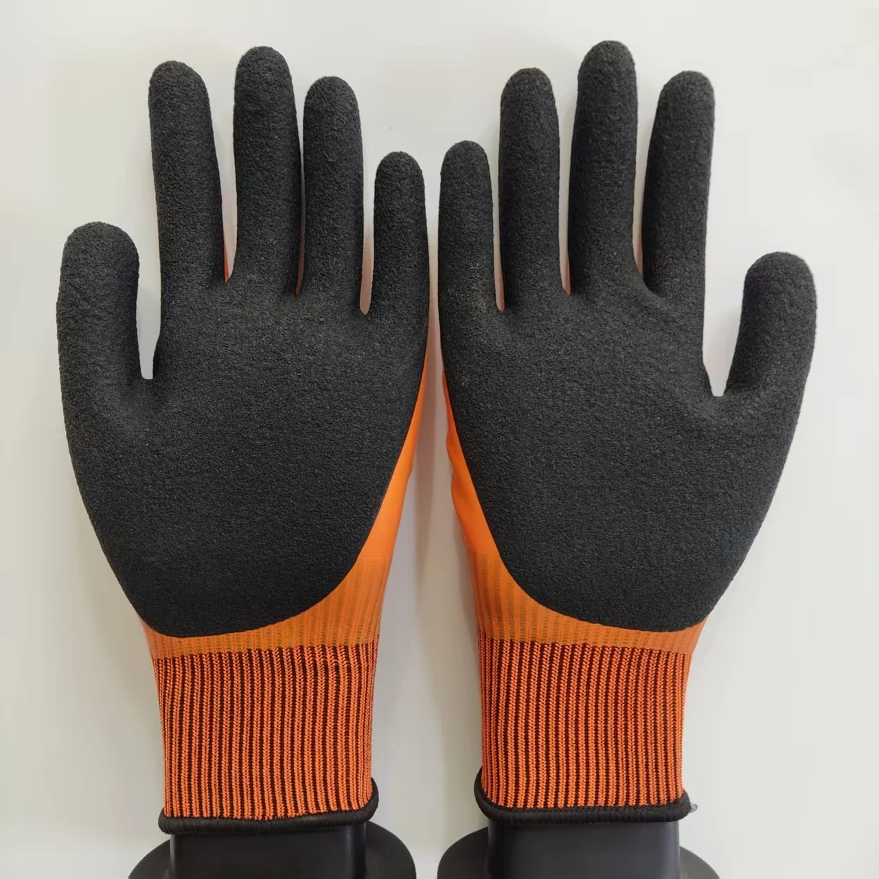 

Waterproof Rubber Non-Slip Work Gloves Double Coated Wear-Resistant Safety Gloves for Construction Gardening Mechanics