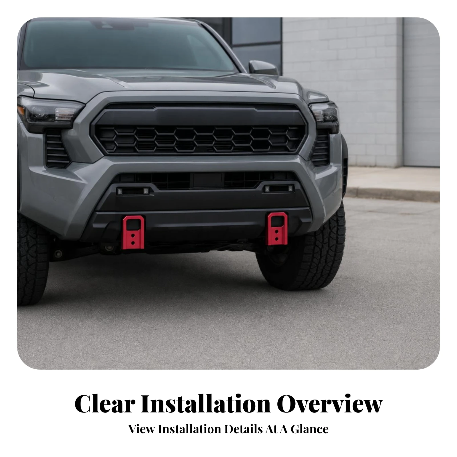 Rectangular Cutout Heavy Duty High Strength Front Tow Hook Bracket D Circle Bracket Pair of Tow Hook Brackets