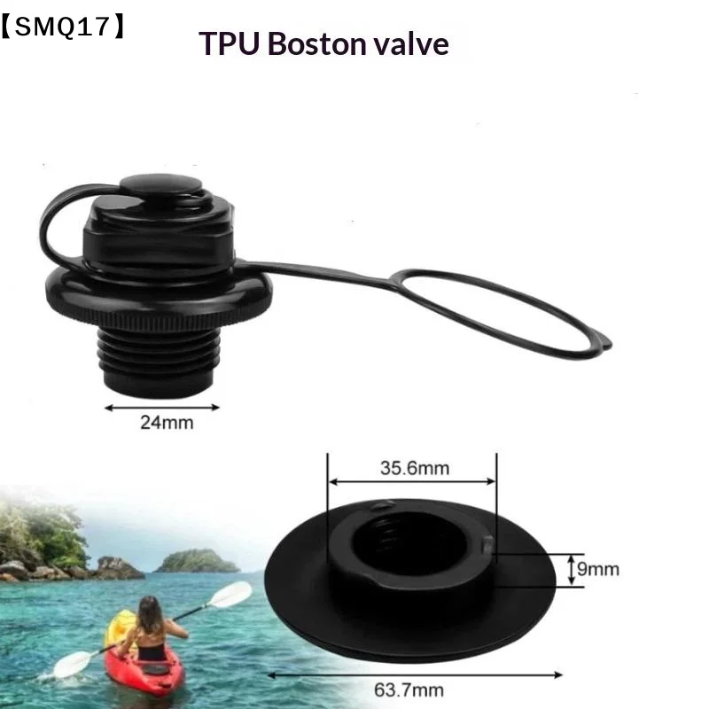 1Pcs New Black/White Plastic Inflatable Fishing Boat Replacement Air Valve Marine Valve 22/24mm Inflatable Boat Air Valve