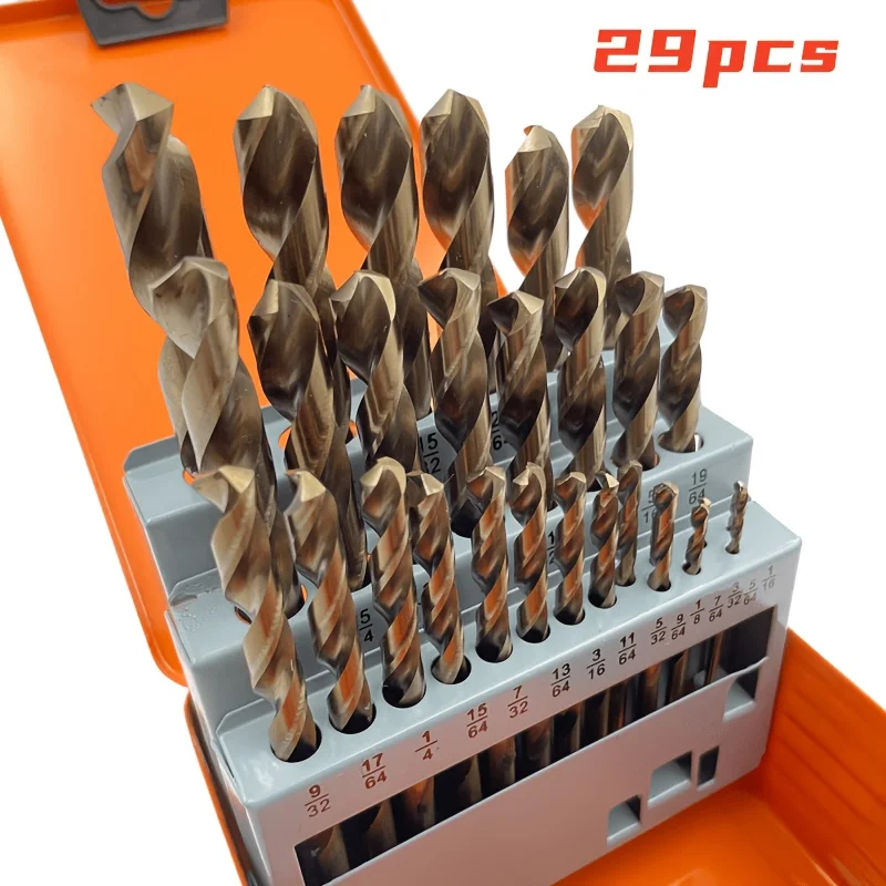 29pcs-m35-hss‑co-cobalt-drill-bit-set-135°-split-point-heavy‑duty-twist-drills-for-metal-wood-plastic-with-organizer-case