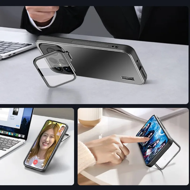 Etui na POCO F8 Ultra z ochroną obiektywu aparatu, niewidoczny uchwyt, matowe, odporne na wstrząsy etui ochronne na POCO F8 Pro — zdjęcie produktu 3
