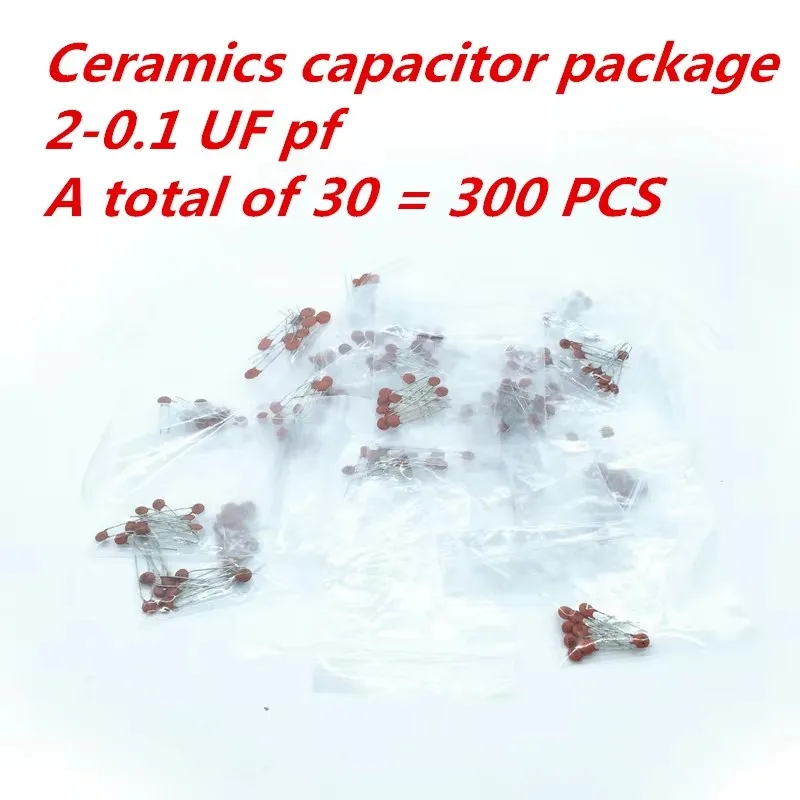 Ada 30 jenis kapasitor porselen dengan 2pf-0.1 UF 300PCS