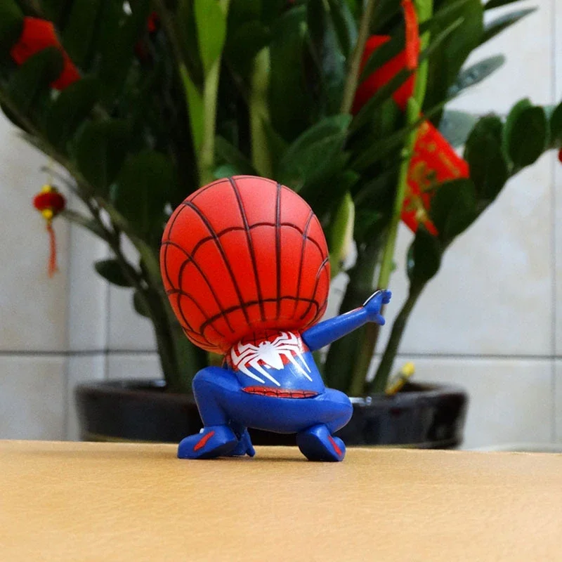 Figura de acción de Spiderman de Marvel, modelo de dibujos animados bonitos, abalorio de moda, accesorios para el hogar, decoración de coche, decoración de habitación, juguetes para niños, regalos