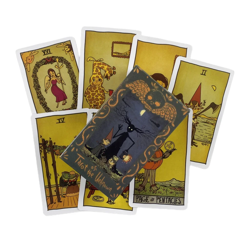 Tarot of the Unknown cartas, visão Inglês, edição adivinhação, cartas de baralho, Inglês