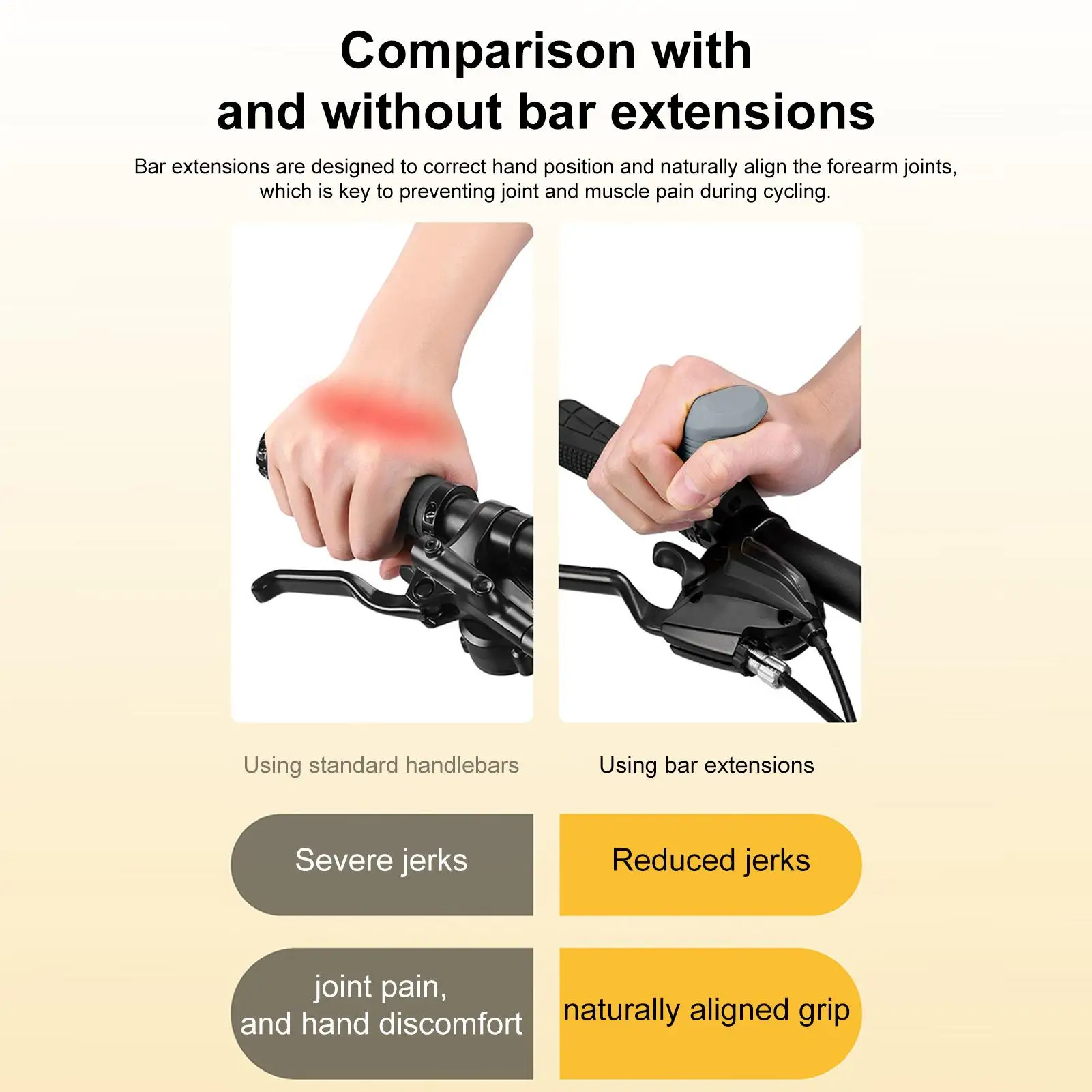 

Bicycle Grips For Handlebars Ergonomic Bicycle Grips Rest Cycling Thumb Accessories For Sports Scooter Dirtbike Motorcycle Kids