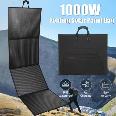 High Power Solar Panel Kit Camping 1000W Foldable Solar Power Station Portable Generator Charger 40V for Car Boat Caravan Camp
