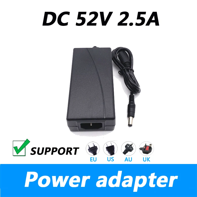 

POE Switch Power Supply 52V 2.5A Power Adapter 52V 2500MA 5.5*2.1MM Power Supply EU Plug US Plug