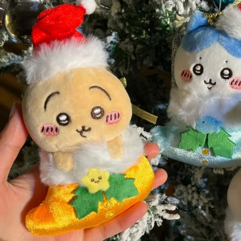 Lindo Chikawa peluche Navidad media muñeca periférica Hachiware Usagi Anime dibujos animados Navidad regalo de cumpleaños